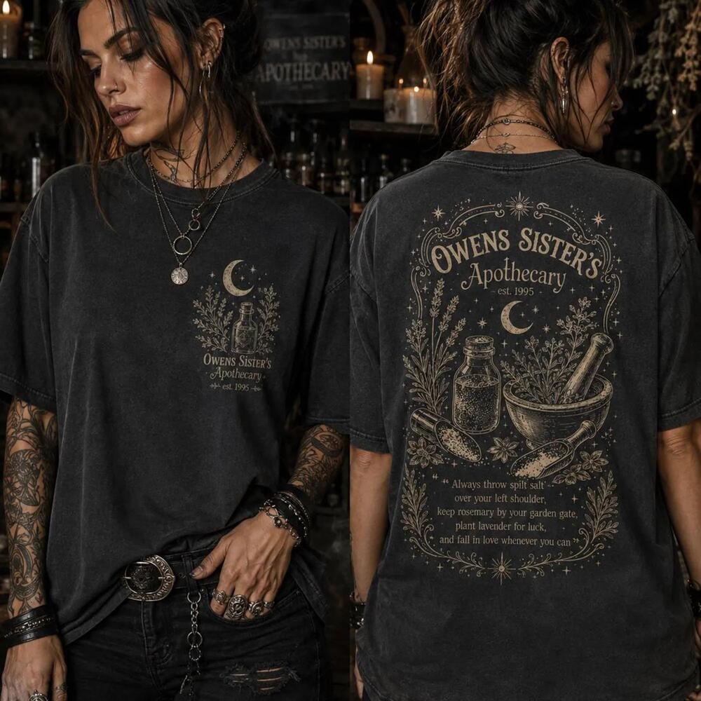 Witchy Apothecary Shirt, Halloween Tee,  2 Sided